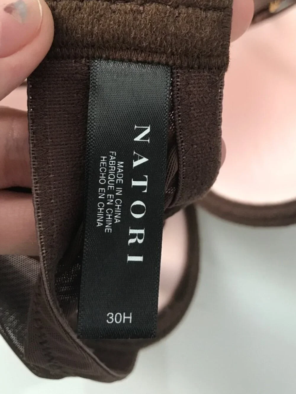 Natori Smooth Scroll Full Figure Underwire Bra 30H Truffle Blush NWT